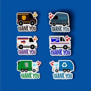 Thank you stickers for delivery drivers